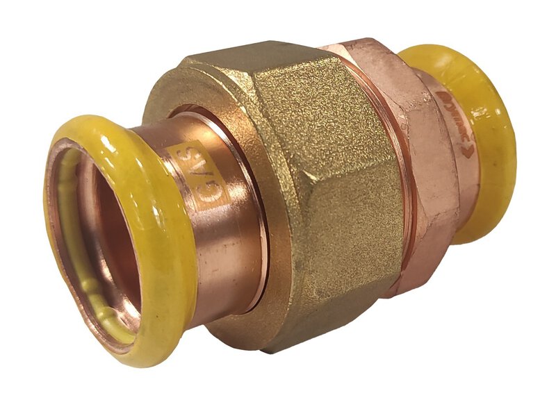 28mm Union coupling Gas Copper-Press (M-Profile)