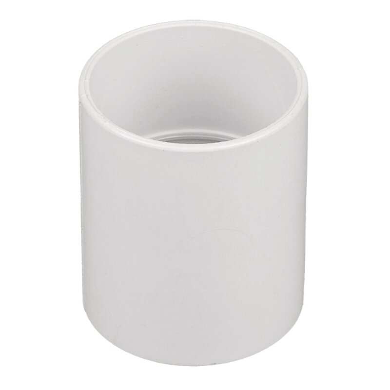 1 1/2" / 40mm Straight Coupler White Solvent Waste