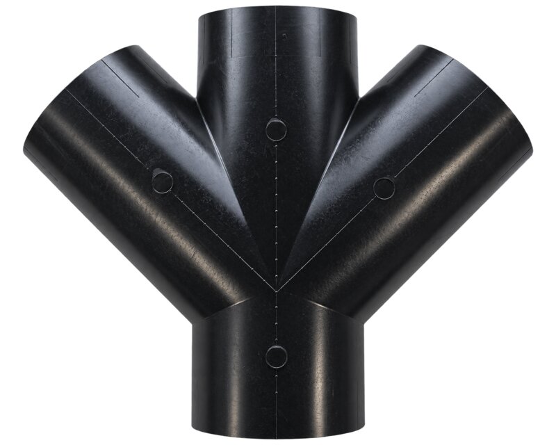 110 x 110mm 45° HDPE Equal Double Y Branch