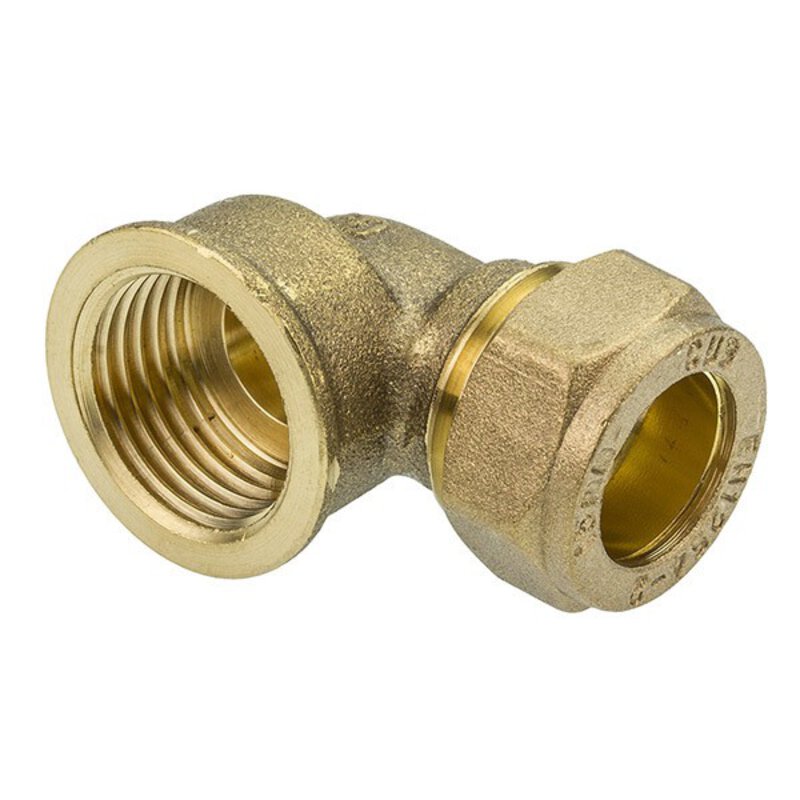 Compression 15mm x 3/4" Female Iron Elbow