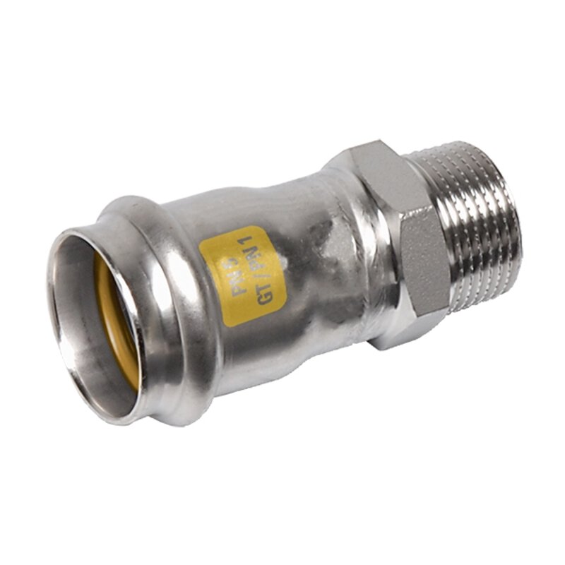 42mm x 1 1/2" Stainless Gas Male Adapter