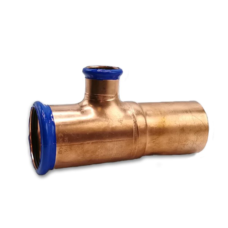 54 x 28 x 54mm Extended Spigot Copper-Press Manifold Tee ExBxE (M-Profile)