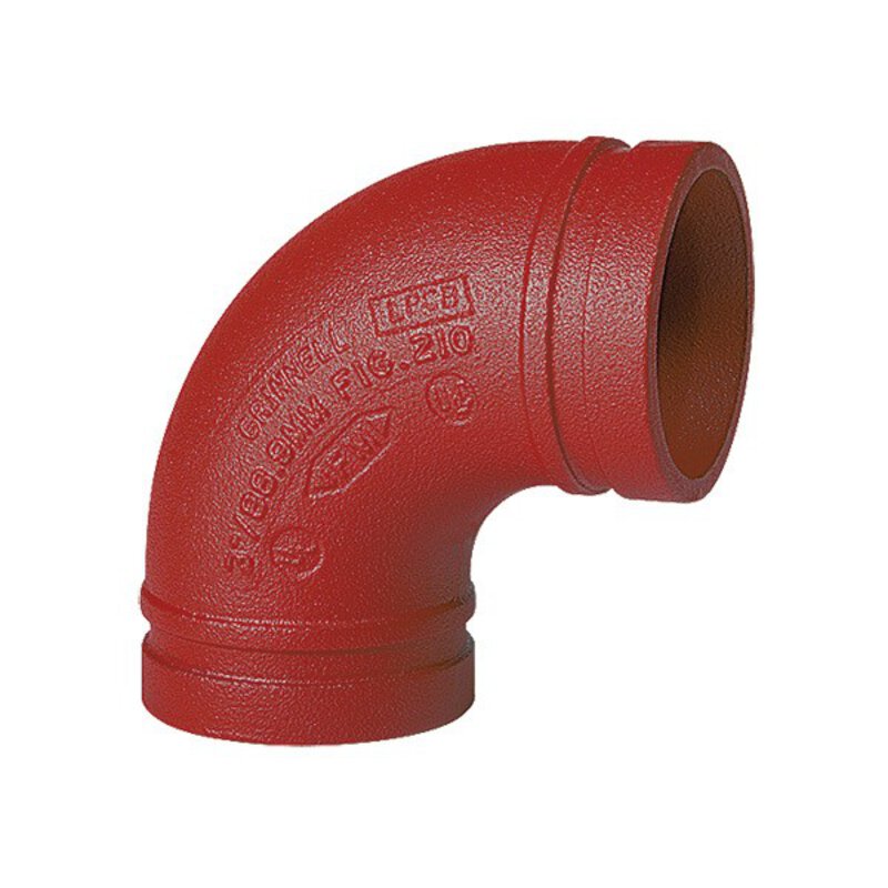 1 1/4" Grinnell 210 90 Elbow Bend Grooved Fitting
