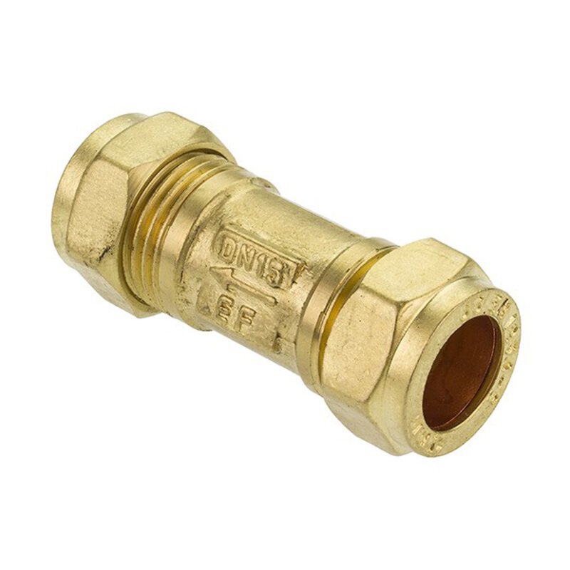 22mm Brass Single Check Non Return Valve WRAS