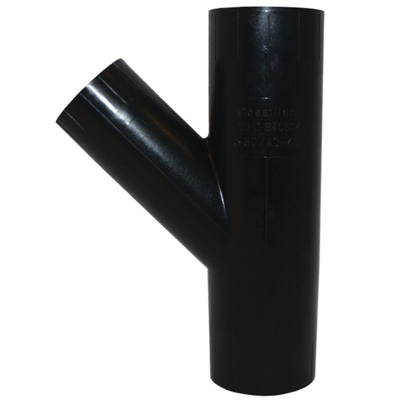 250 x 110mm 45° HDPE Reducing Single Y Branch