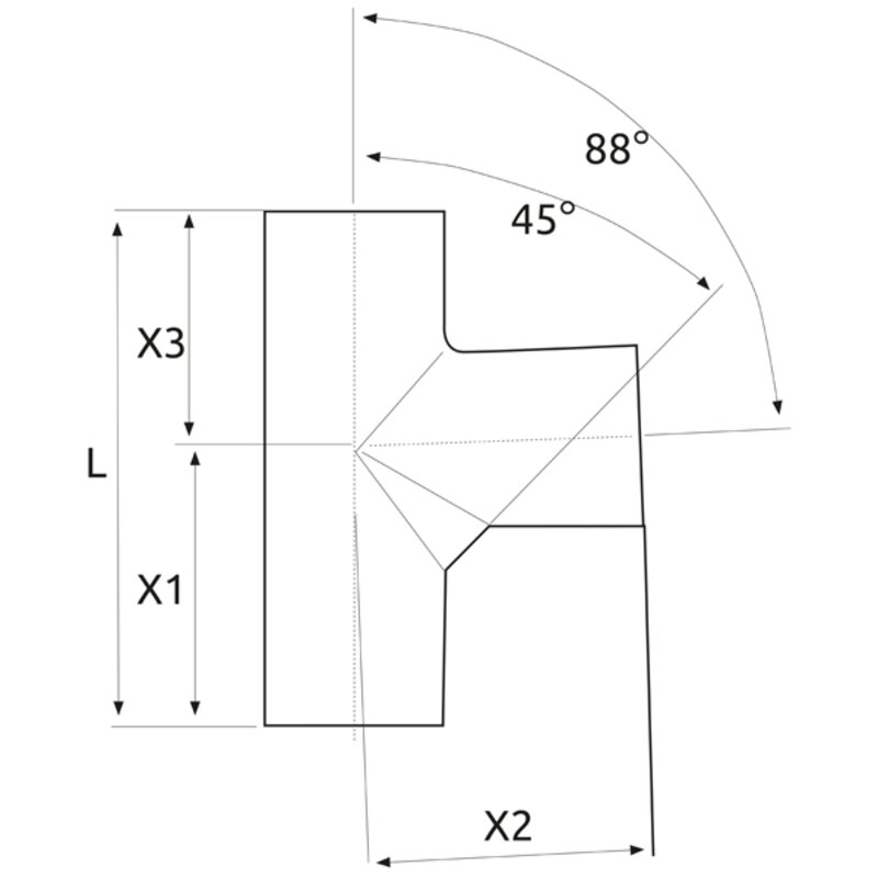 CIS 150mm 88° Single Branch Tee