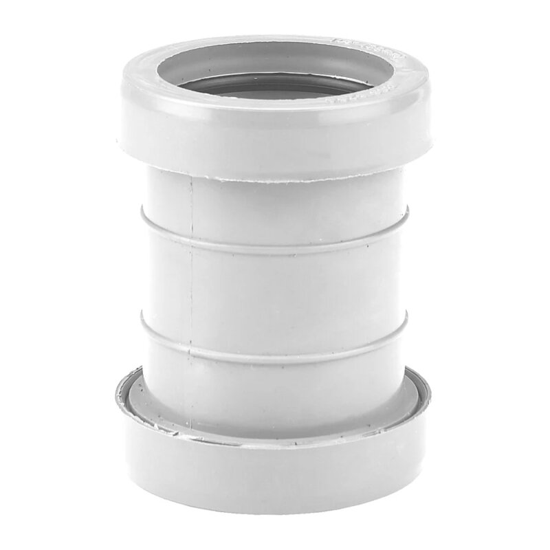 40mm Pushfit Waste Straight Connector - White