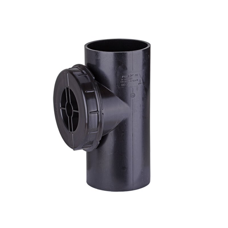 75mm 90° HDPE Access pipe with screw cap