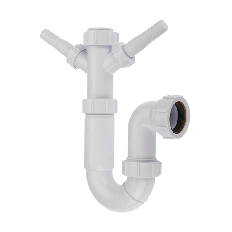 40mm / 1 1/2" Washing Machine Trap - Twin Spigot Adaptor