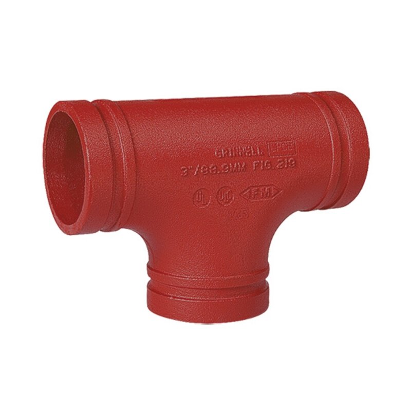 3" Grinnell 219 90° Equal Tee Grooved Fitting