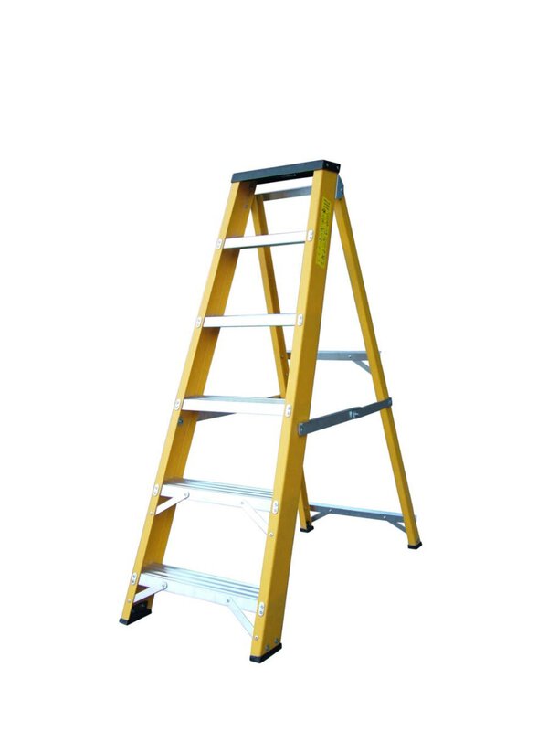 6 Tread Fibreglass Step Ladder - Open Height 1.23m 