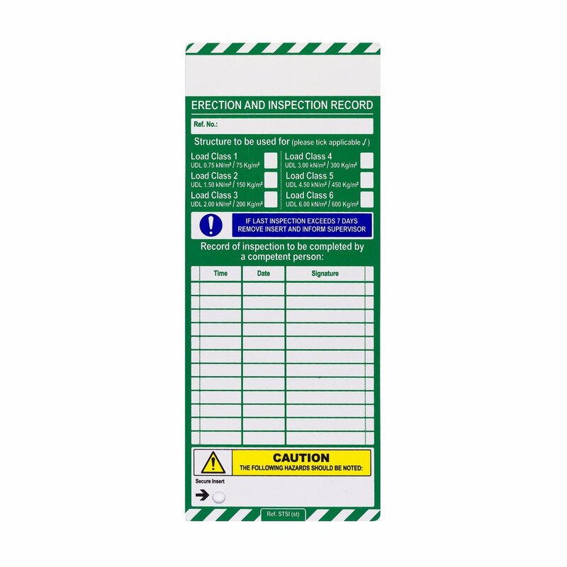 Scaff Tag Replacement Record Card  (Each)