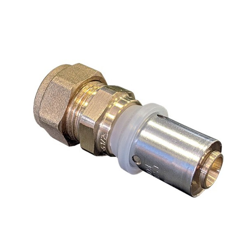 16mm x 15mm Pexal Crimp to Copper compression adaptor