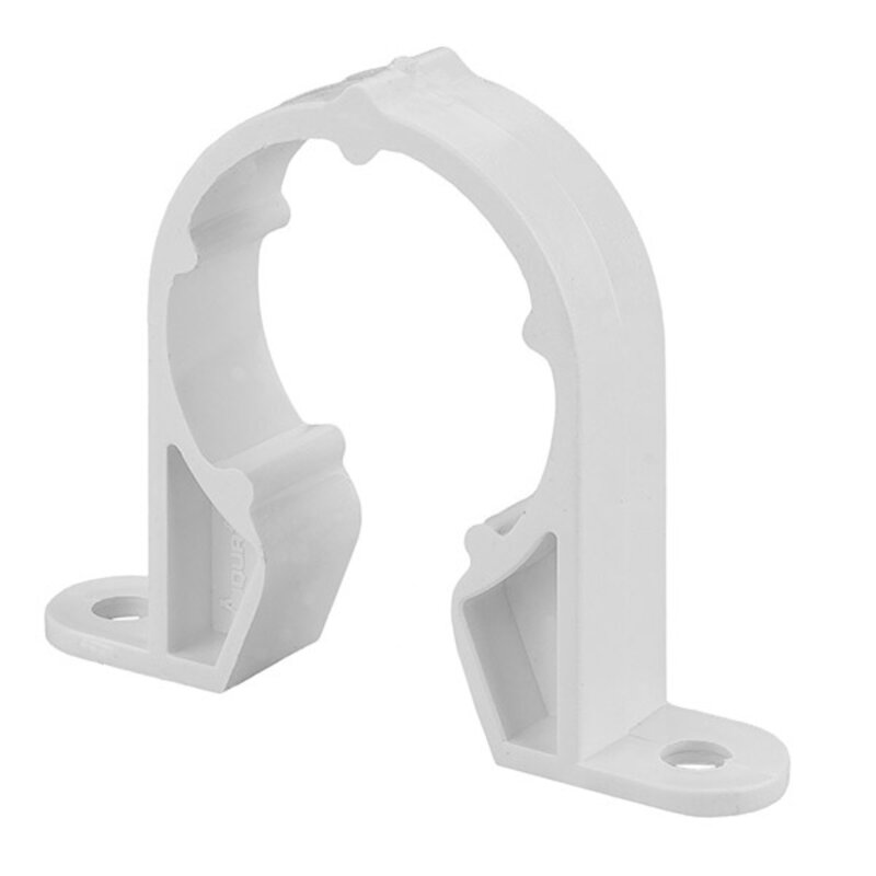 2" / 50mm Pipe Clip White for Solvent Waste