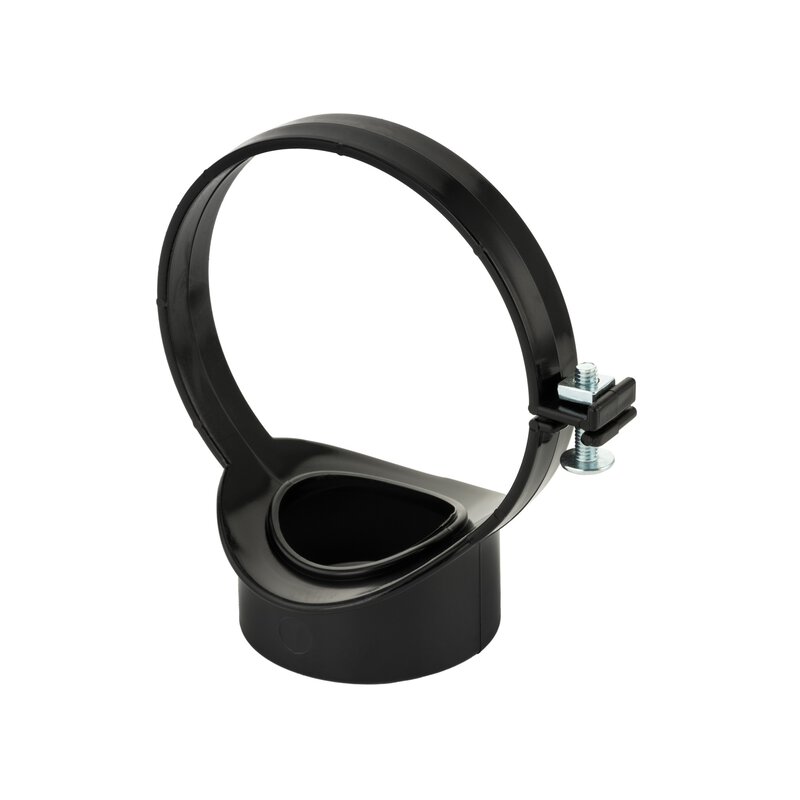 4"/110mm Strap Boss 63mm Outlet - Ring Seal Black