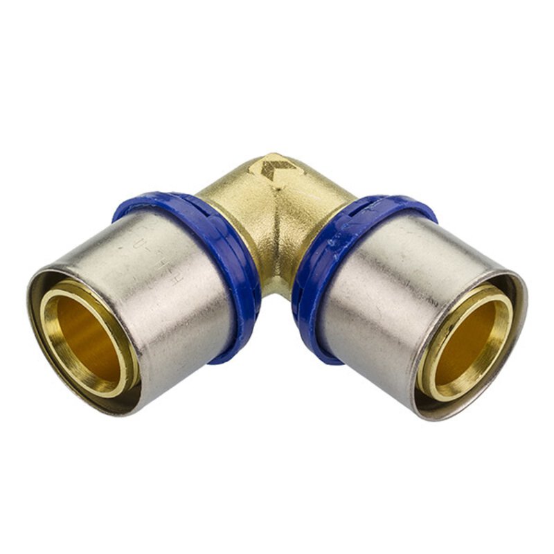 26mm Pexal Brass 90 Elbow Multilayer Crimp Fitting