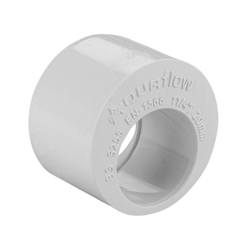 1 1/4-3/4" / 32-22mm Reducer White Solvent Waste - Overflow