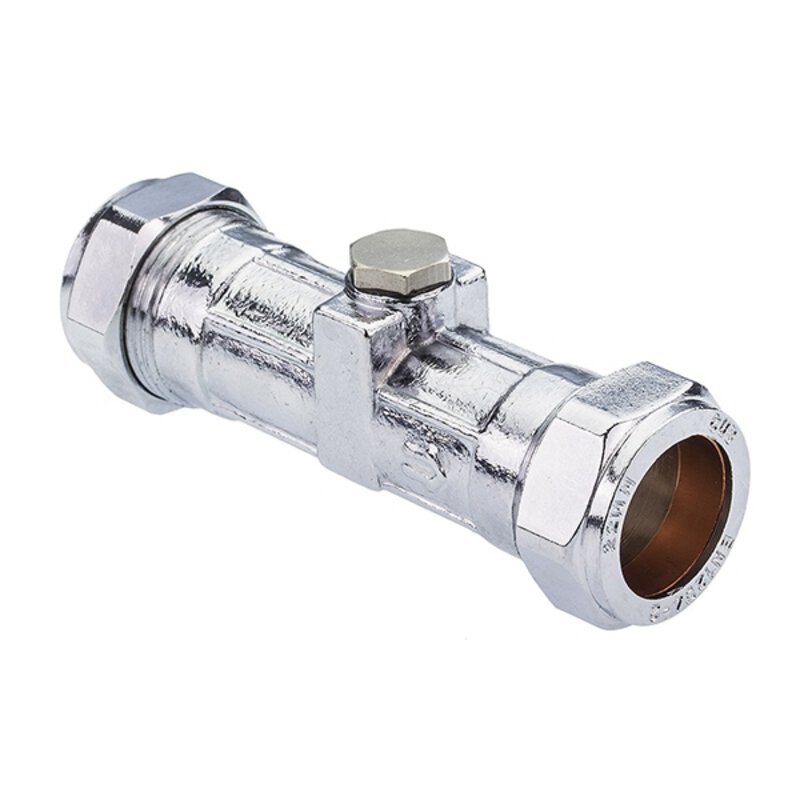 15mm Chrome Double Check Valve - WRAS Approved