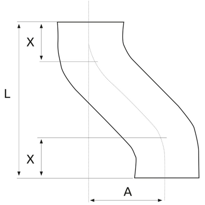 CIS 100mm x 200mm Offset Cast Iron Fitting
