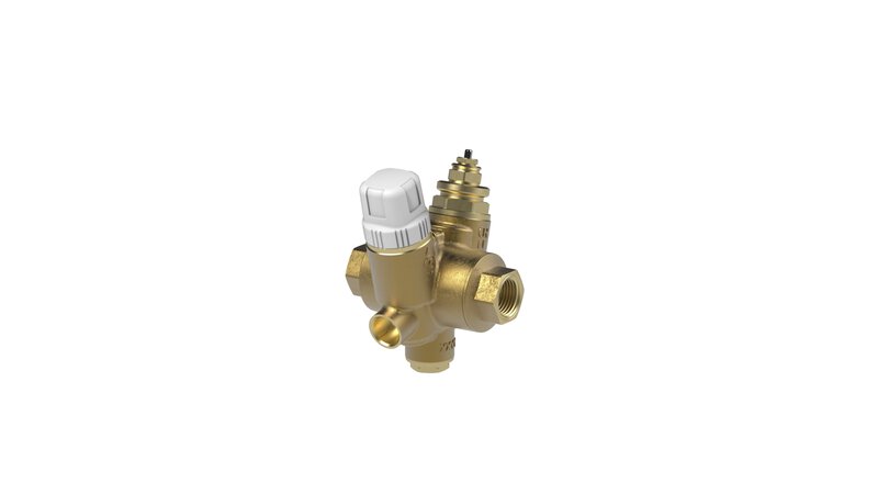 1/2" Thermal Balancing Valve Brass FxF - requires Actuator