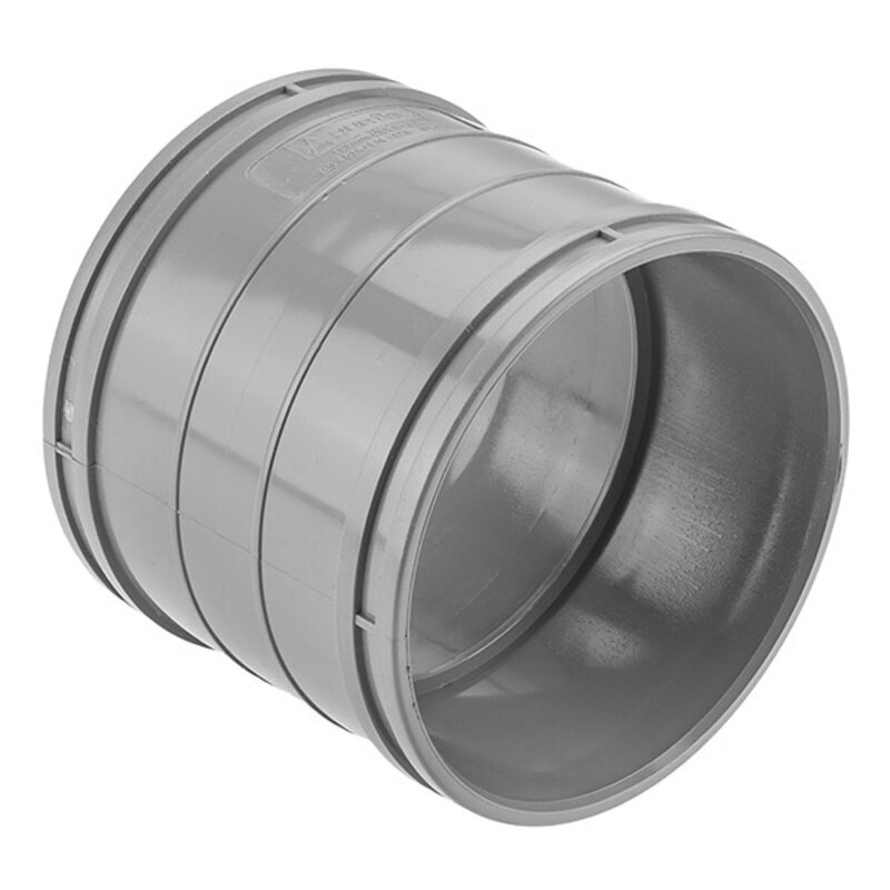 4"/110mm Coupler Double Socket - Solvent Grey