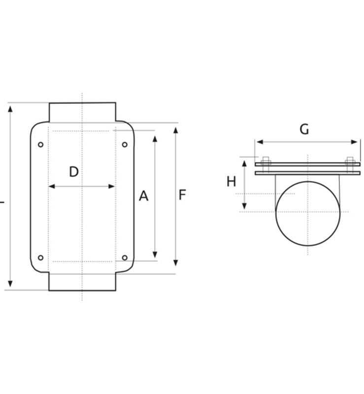 CIS 100mm Access Pipe (Rectangular Door)