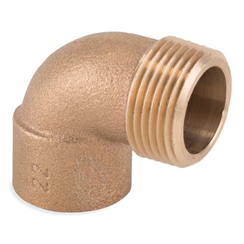 15mm x 1/2" Bronze Male Iron Elbow