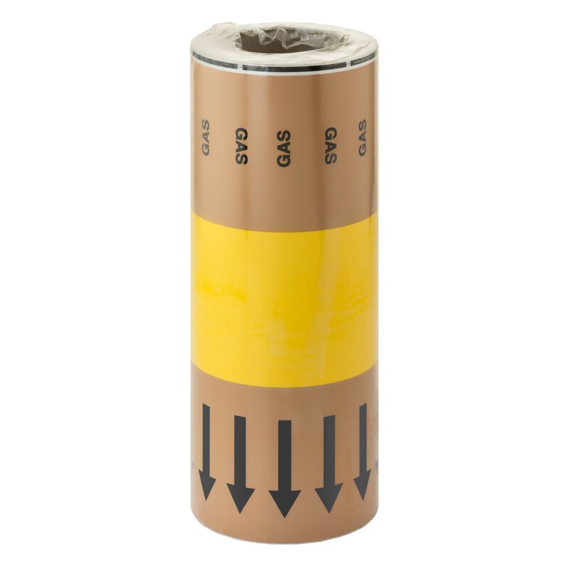 "GAS" Pipeline Arrow ID Tape 33m BS1710:2014