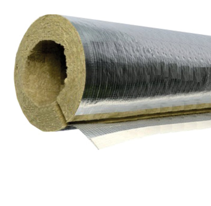140mm OD x 25mm Wall Mineral Wool Foil Faced Lagging 1.2m