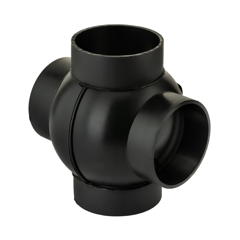 110mm 2-way Ball HDPE 180° Double Branch