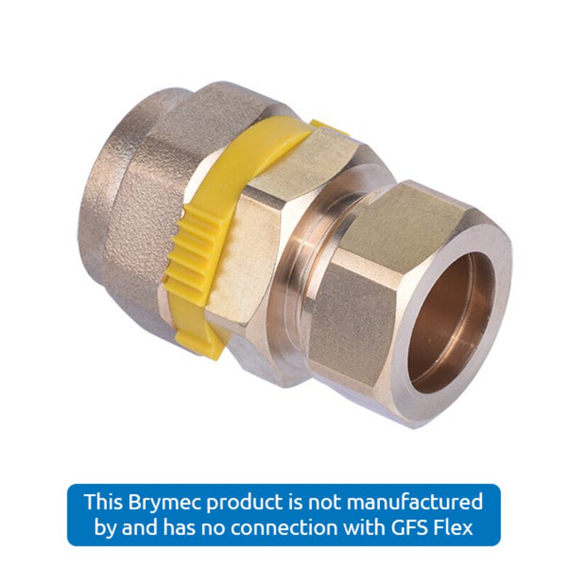 Brymec CSST DN20 x 15mm Copper Compression Coupler