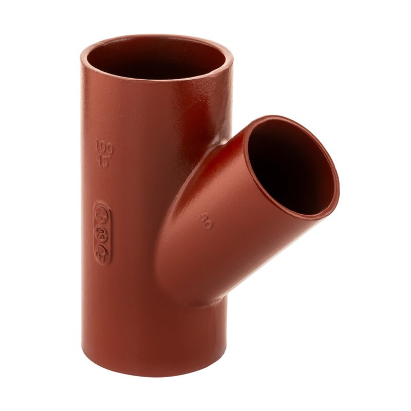 CIS 150mm x 80mm 45° Reducing Single Branch Tee