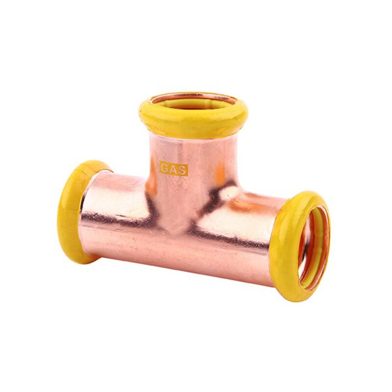 28mm Equal Tee Gas Copper-Press (M-Profile)