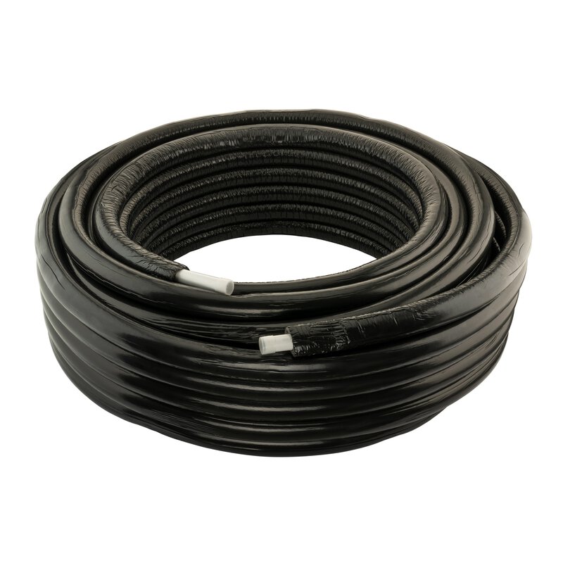 25mm x 50m WRAS Multilayer Pipe with 13mm BLACK Insulation