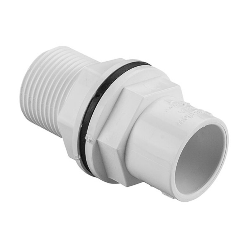 3/4" / 22mm Tank Connector White Solvent Overflow