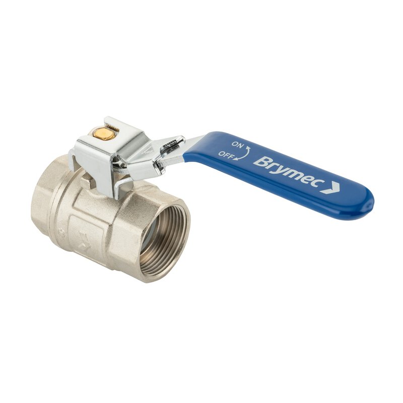 1 1/4" FxF Lockable Blue Lever Ball Valve WRAS Approved