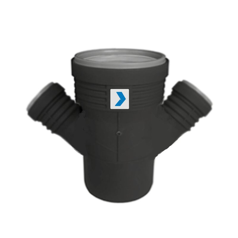 75 x 50mm 45 Reducing Double Y Branch - 3 Socket VOX Acoustic dB12 Waste Fitting