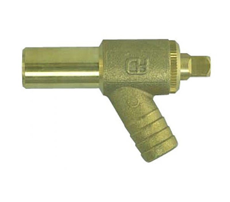 15mm Long Spigot Drain Off Cock - Brass