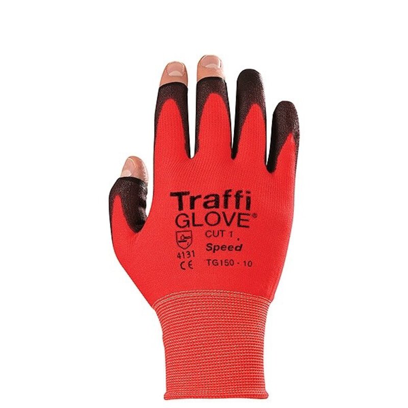Speed Size 10 Open-Digit Glove Cut Level 1/A - Red