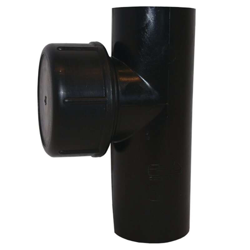 250mm 90° HDPE Access pipe with screw cap