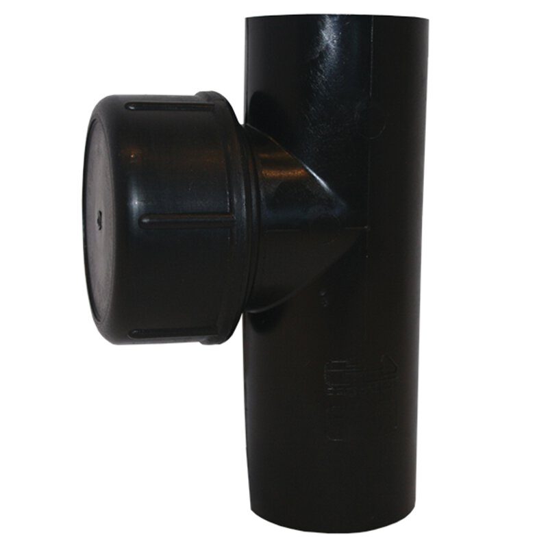 56mm 90° HDPE Access pipe with screw cap