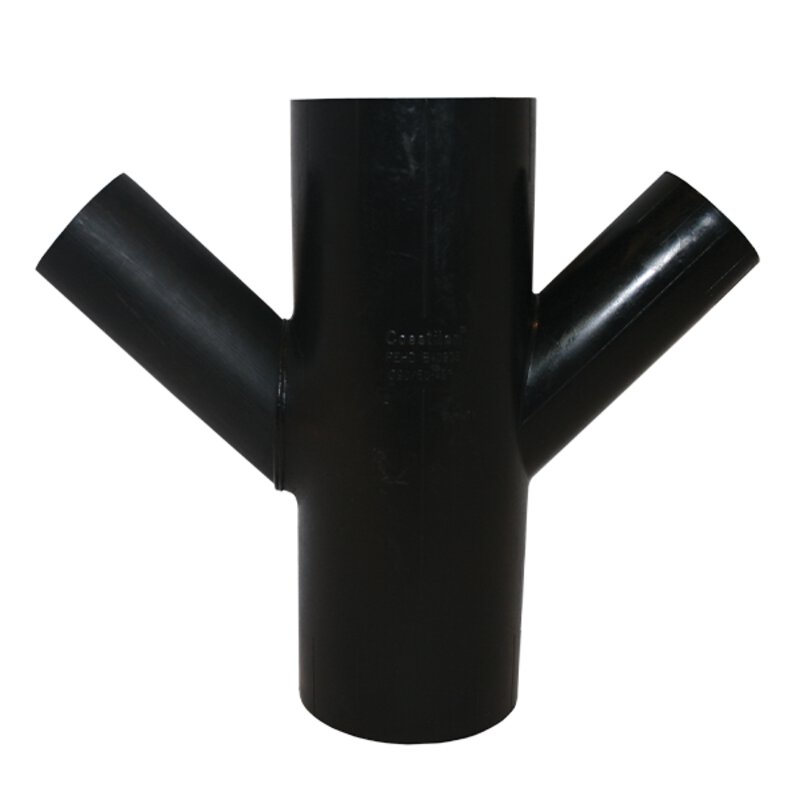 110 x 110mm 45° HDPE Equal Double Y Branch