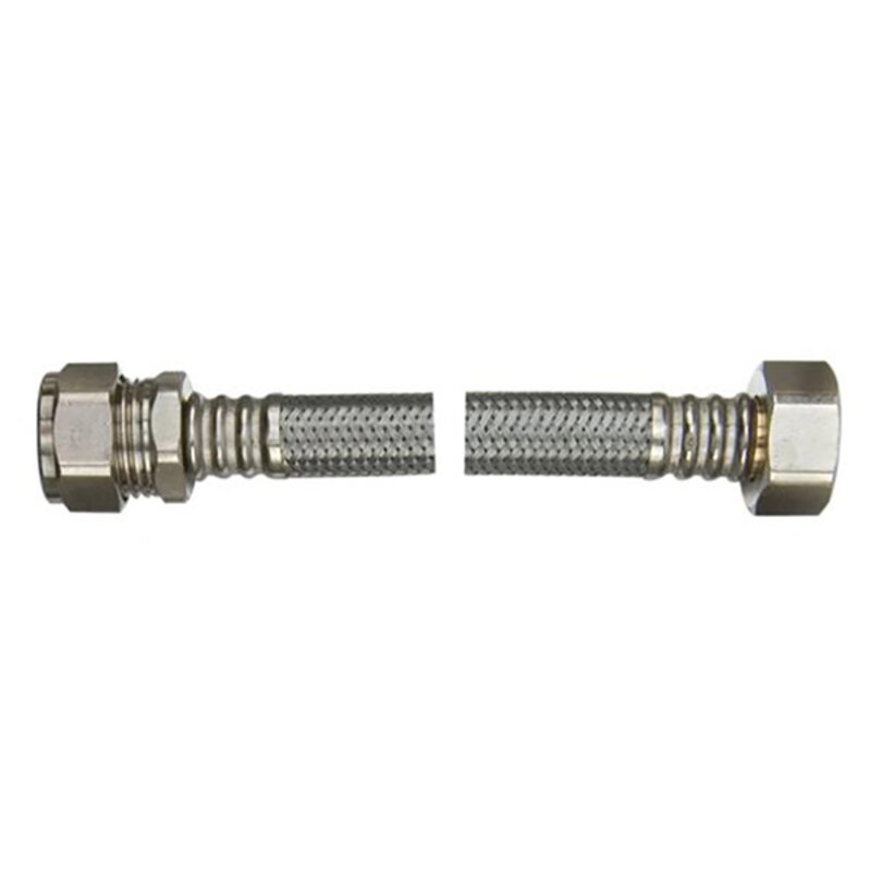 15x1/2"x50cm 10mm Bore WRAS Flexible Tap Connector