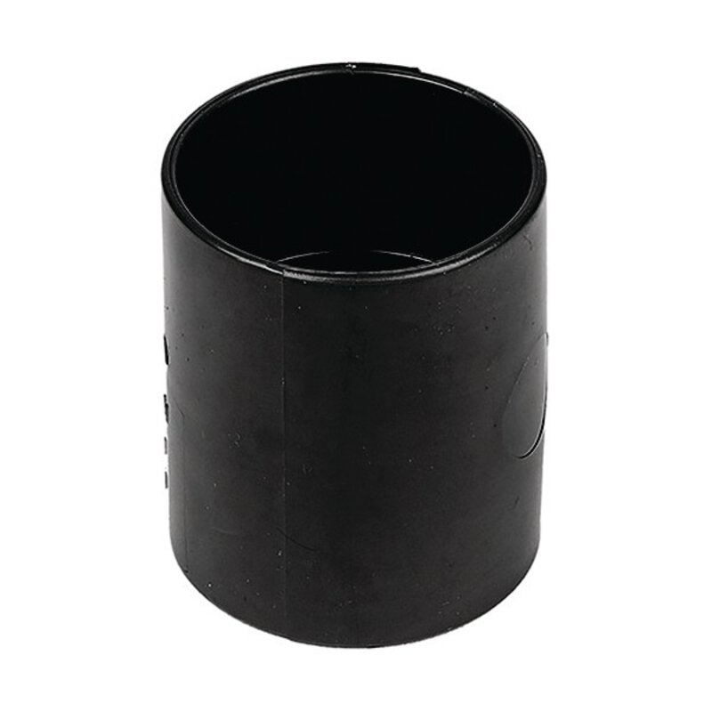 2" / 50mm Straight Coupler Black Solvent Waste