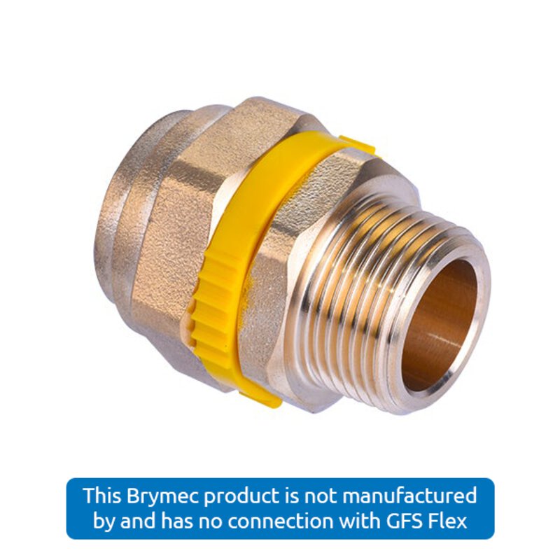 Brymec CSST DN20 - 3/4" Male BSPT Straight Adaptor