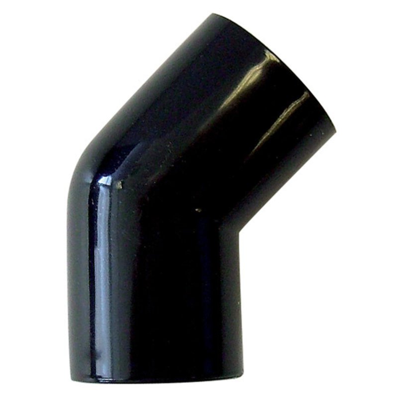 3/4" / 22mm 45 Bend Black Solvent Overflow