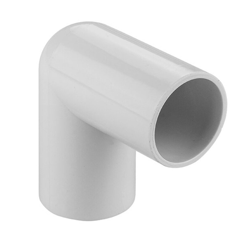 3/4" / 22mm 90° Bend White Solvent Overflow