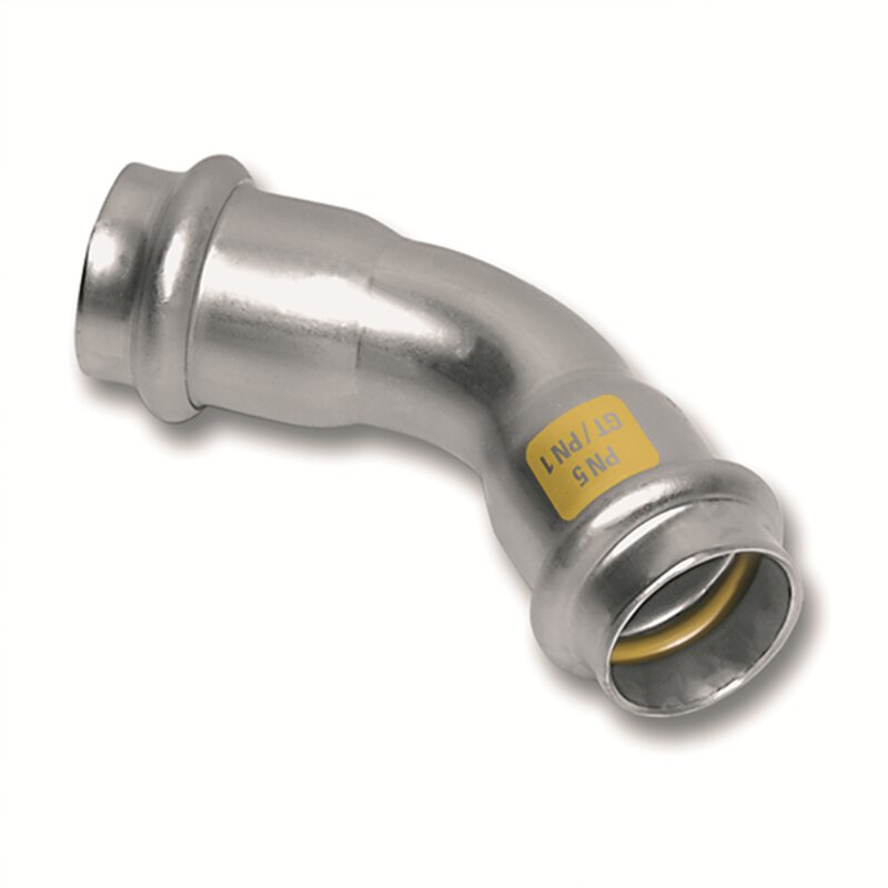 108mm Stainless Gas 45° M/F Bend 