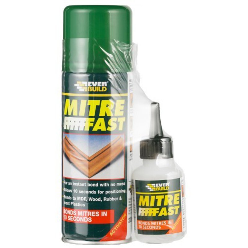 Mitre Mate Two Part Superglue 50g Glue and 200ml Activator