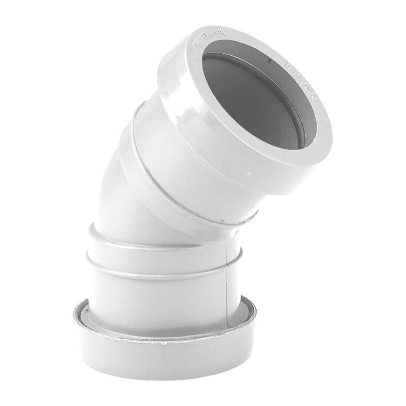 40mm Pushfit Waste 135° Obtuse Bend - White